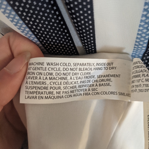 (Size S) Off the Shoulder Striped Dex Midi Dress - Picture 5 of 5